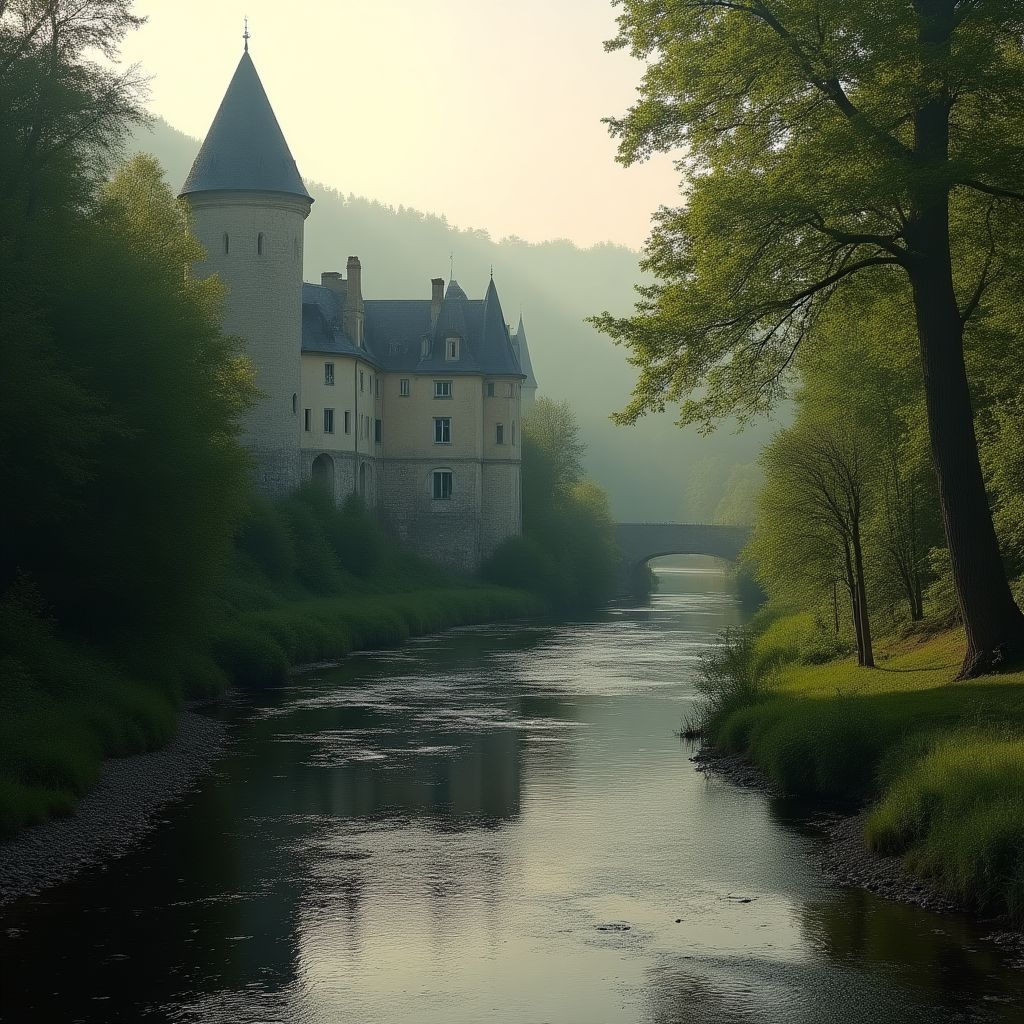 Château médiéval dans le Périgord